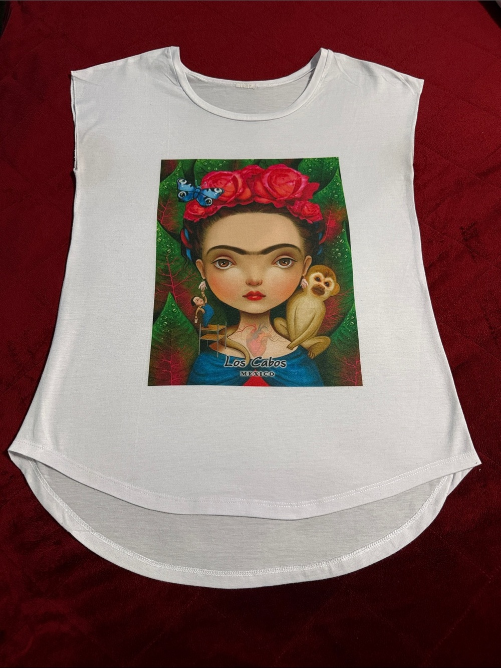 Frida Kahlo sleeveless tee-shirt size Large